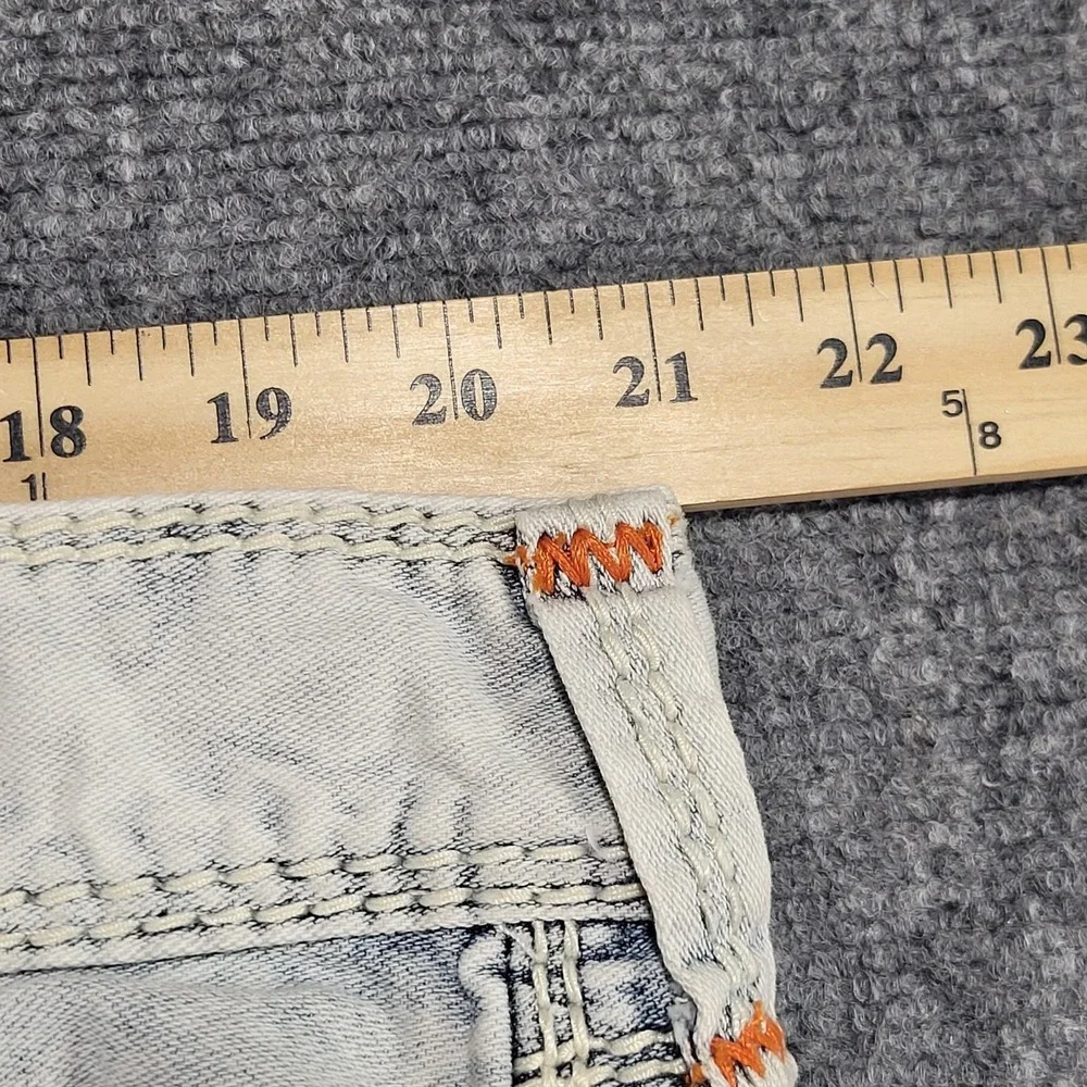 Vtg True Religion Men's Ricky Straight Leg Natural Mega T White/Red Jeans Sz 40